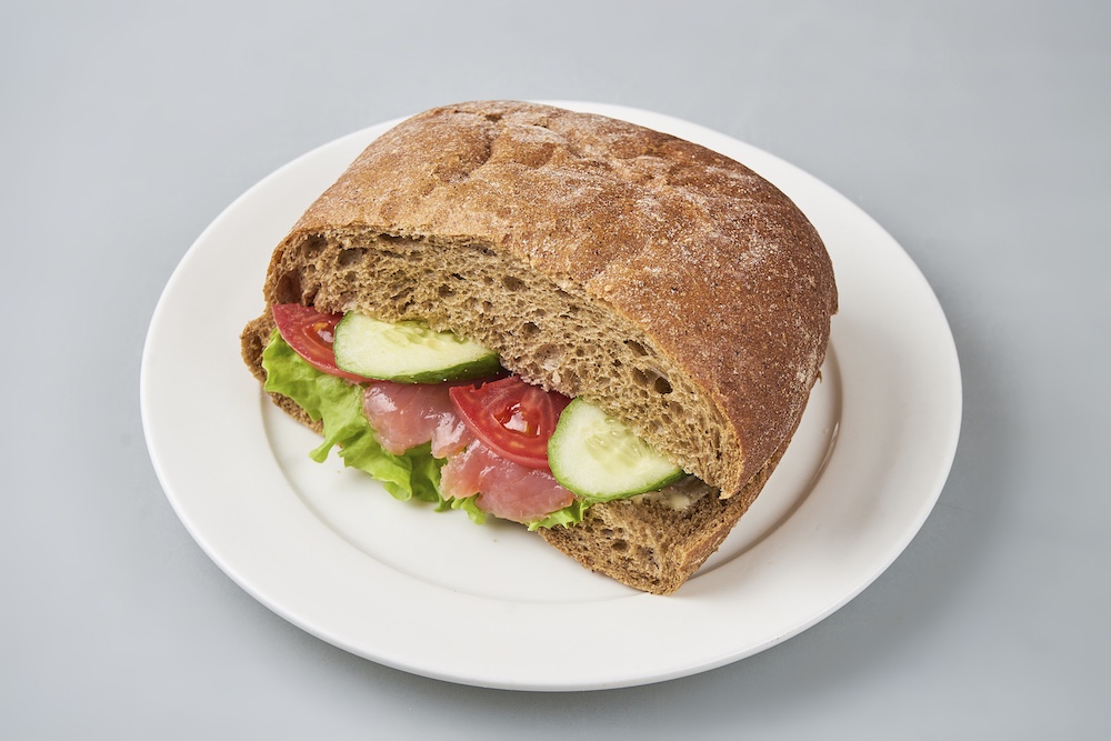 Ciabatta Sandwich with salmon